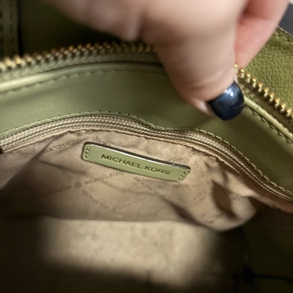Michael Kors Olive and Brown Tote Bag - Picture 2 of 7